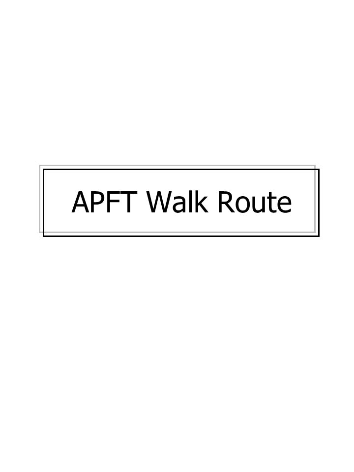 Apft walk standards hotsell
